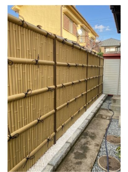 和風竹垣フェンス　京香建仁寺垣／戸建て　エクステリア